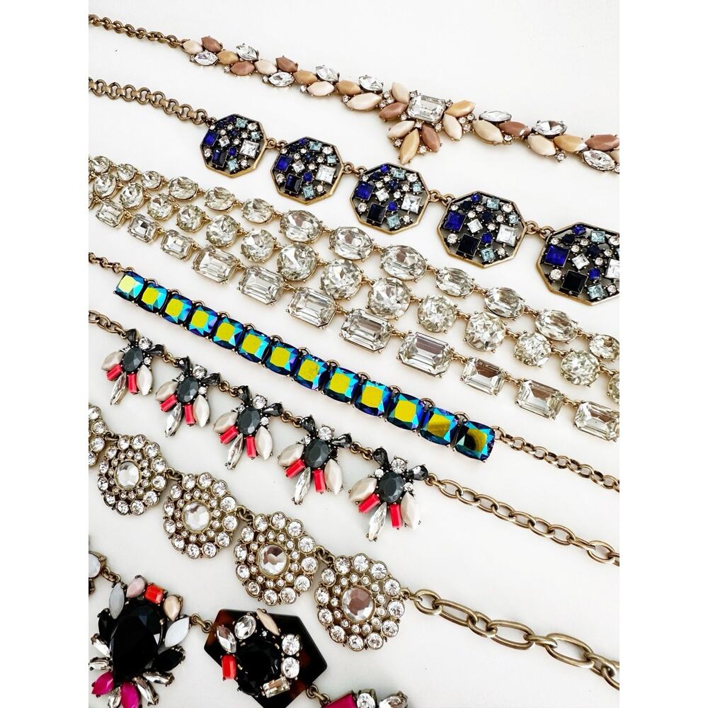 J. Crew Statement Necklace 8 Piece Lot Costume Jewelry